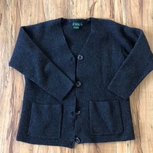 J Crew 100% Wool Gray Cardigan